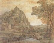 Claude Lorrain View of Delphi with a Procession (mk17) oil painting
